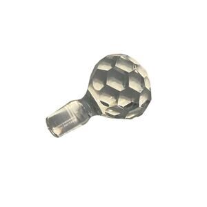 Vintage Cut Art Glass Crystal Whiskey Brandy Decanter Stopper/Lid